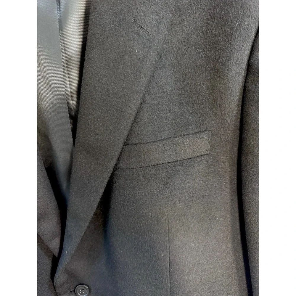 Andrew Fezza Mens Baxter‎  Blazer 2 Button Sport Coat Jacket Black 48 R